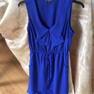 BeBop royal blue sleeveless dress cinched waist